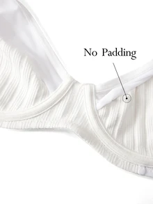 Ocili Thin Mesh Patchwork Sexy Lingerie, Supportive Wireless Bra For Large Bust, Lift And Enhance Appearance - White - View 9