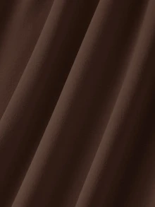 SHEIN MOD 咖啡棕優雅不對稱單肩中長洋裝，適合女性，秋季、用餐、感恩節、新年、聖誕節、派對時尚洋裝 - 棕色 - 查看 4