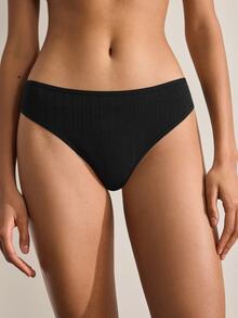 Ocili Sexy Thong Panty Set, 3pcs, Cotton Crotch, Thin & Sensual - Multicolor - View 3