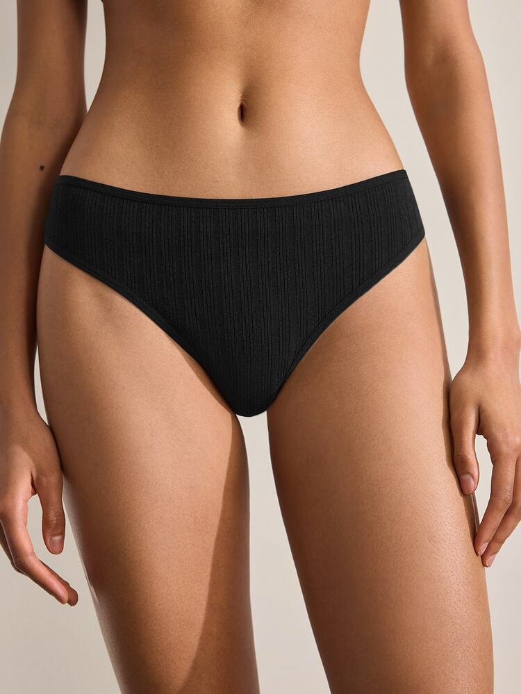 Ocili 性感丁字裤套装，3件套，纯棉裆部，轻薄透气 - 彩色 - 查看 3