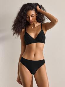 Ocili Sexy Thong Panty Set, 3pcs, Cotton Crotch, Thin & Sensual - Multicolor - View 12