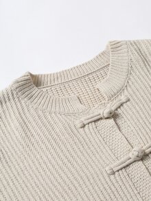 Manfinity EMRG Men Contrast Side Seam Drop Shoulder Cardigan - Apricot - View 5