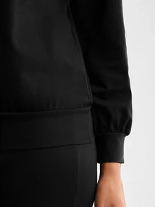 Ocili Leisure Women'S Round Neck Casual Home Clothing Top - Black - View 6