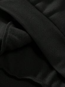 ROMWE MEN Goth Sudadera holgada con estampado de bloques de color para hombre - Negro - Ver 5