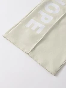 Casuvi Kids 2件組青少年女孩休閒運動套裝，寬鬆版型百搭刺繡短袖上衣 + 長褲，校園穿搭，INS風格 - 彩色 - 查看 8