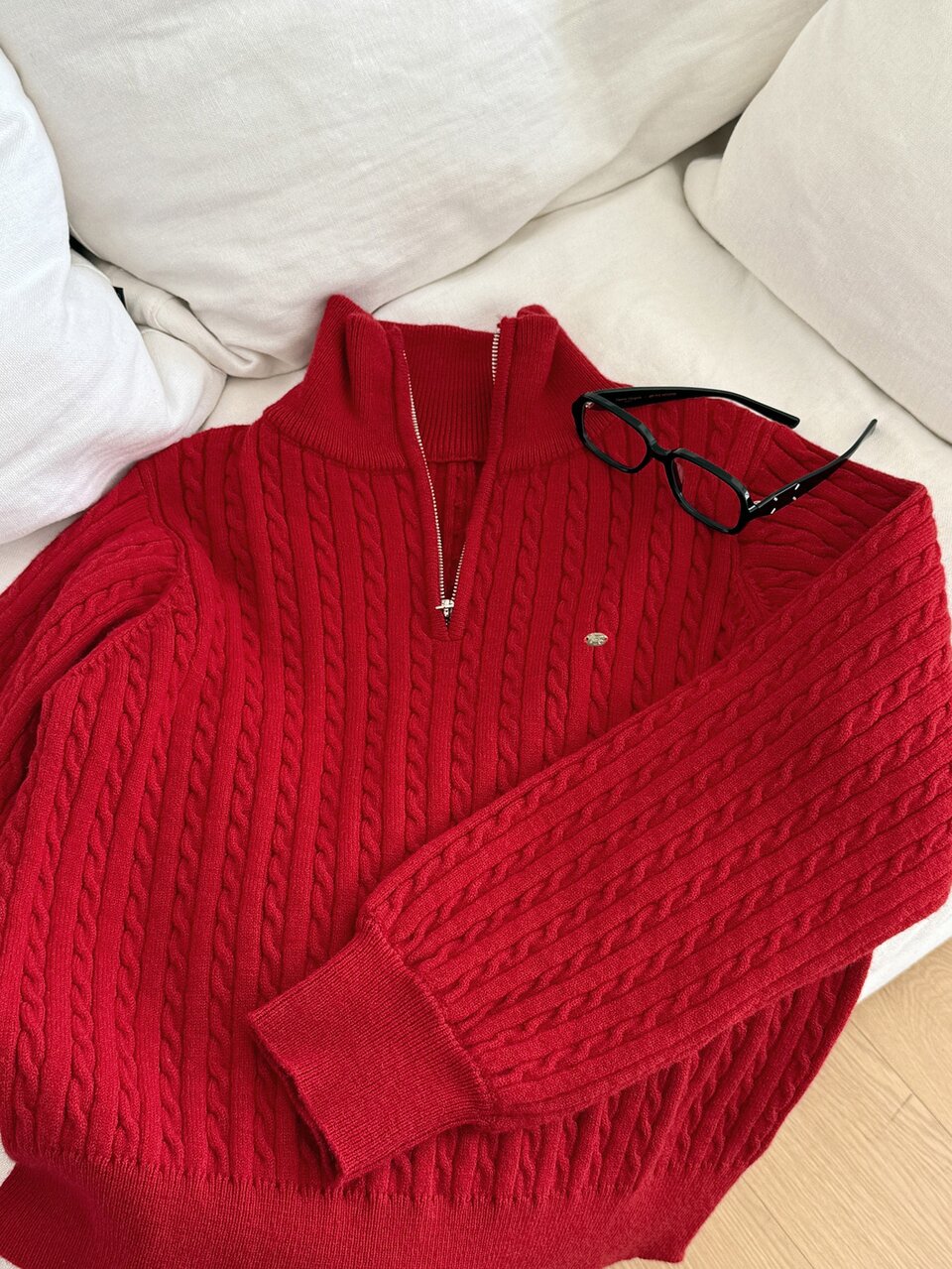 1pc Women Solid Color Front Zipper Long Sleeve Sweater, Casual For Everyday,Fall Women Clothes