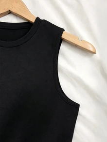 GlowEve 女士撞色泡泡袖针织连衣裙，收腰设计，优雅鸡尾酒会礼服，适合婚礼等场合 - 黑與白 - 查看 4