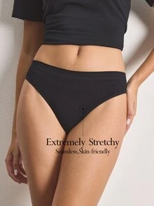 Ocili Women's Solid Color Casual Daily Triangle Panties - Black - View 1