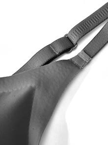 Ocili Sujetador de diseño simple, cómodo y transpirable de unicolor para mujer - Gris Oscuro - Ver 9