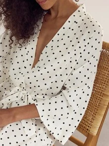 Ocili Bata de mujer de lino suave y cómoda, estilo minimalista, para estar en casa - Multicolor - Ver 7
