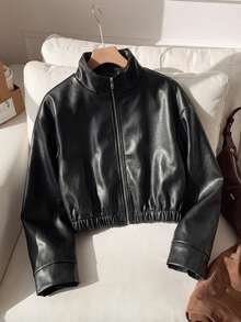 SHEIN Teen Girls Jackets - Black - View 8