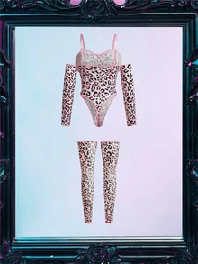 Fantasy Costume Fantasy Costume 3件套性感豹纹连体裤套装（女款） - 彩色 - 查看 2
