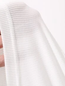 Livesso 女款V領休閒純色修身背心上衣 夏季 - 白色 - 查看 9