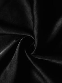 Firerie Plus Size Elegant Solid Color A-Line Skirt, Versatile For Commuting - Black - View 5
