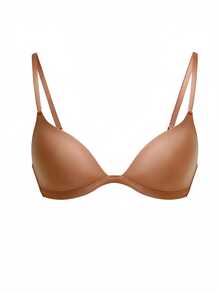 Ocili 1pc Coffee Brown Comfortable Wireless Bra For Women - Coffee Brown - View 4