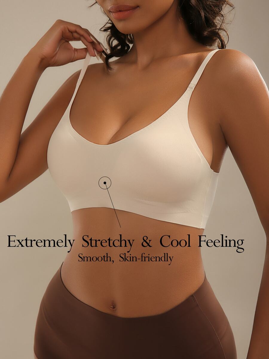 Ocili Leisure Ladies' Solid Color Bra - Apricot - View 1