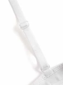 Ocili Women's Simple Solid Color Comfortable Wireless Bra - White - View 8
