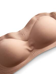 Ocili Women's Simple Versatile Bandeau Bra, Comfortable For Daily Wear - Coffee Brown - View 9
