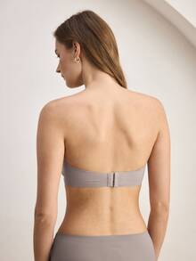 Ocili Women's Solid Color Comfortable Bandeau Bra - Baby Pink - View 2