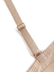 Ocili Sujetador cómodo de unicolor casual para mujeres - Beis - Ver 8