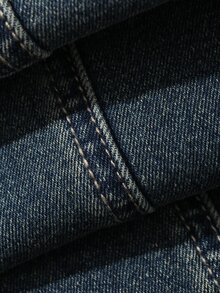 Dazy Plus Girls' Stretch Washed Distressed Wrap-Around Flare Long Denim Jeans, All-Season - Dusty Blue - View 5