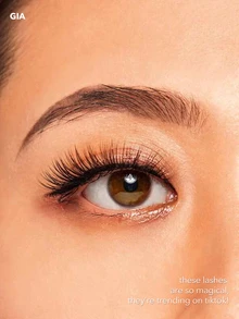 SHEGLAM Girl Next Door Natural False Eyelashes-Gia Brand Beauty Cosmetic Makeup For Women And Girls - Black - View 3