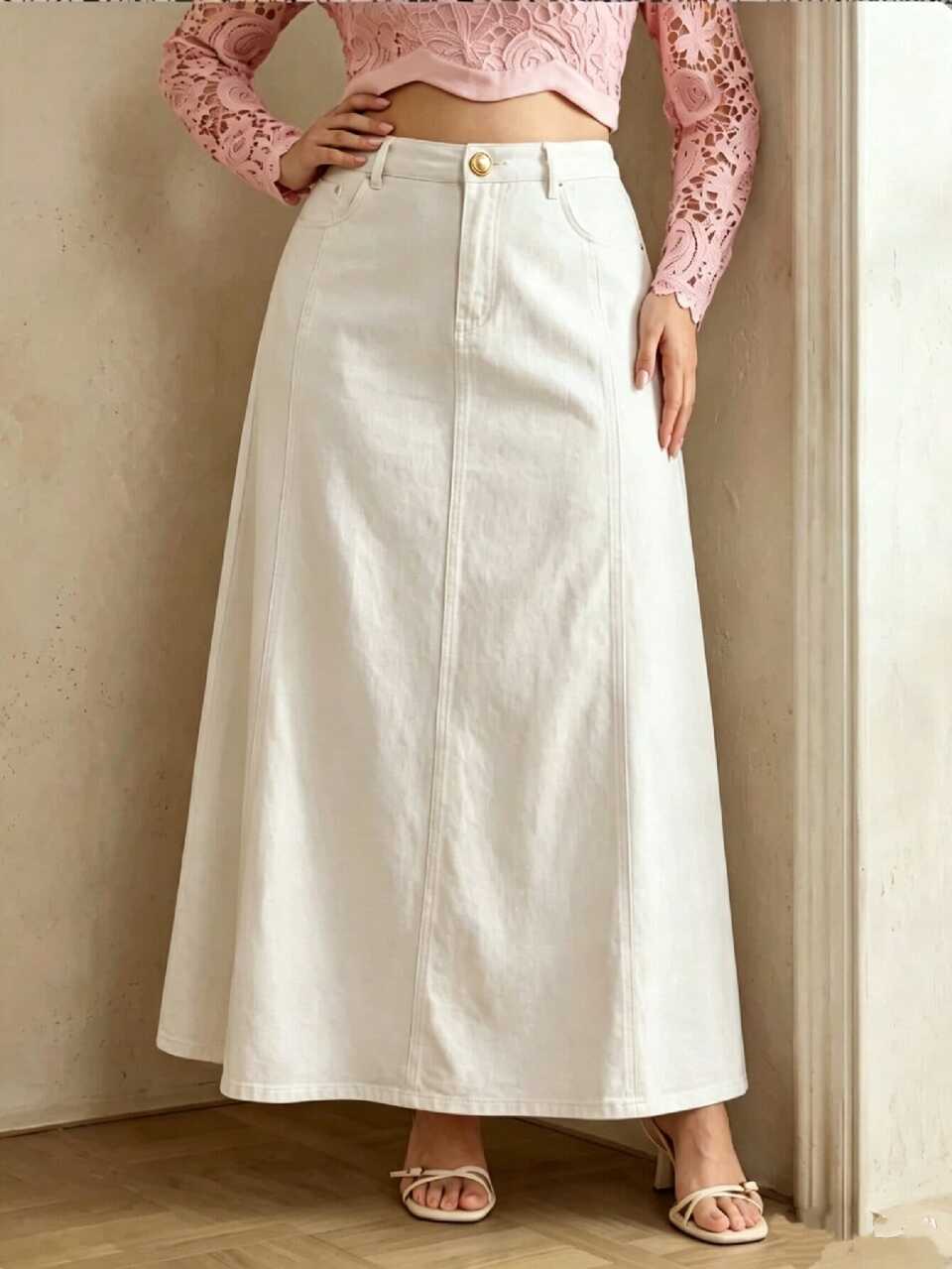 Women's Plus Size New Casual Fashion Vacation Denim Skirt