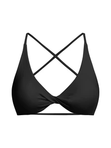 Sweetra CURVE Plus Size Women's Solid Color Twisted Knot Ruched Casual Daily Sports Bra - Multicolor - View 3