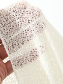 DAZY Kaos Lengan Panjang Wanita Warna Polos dengan Bahu Asimetris dan Detail Kerut, Kasual untuk Sehari-hari di Musim Gugur - Putih - View 3