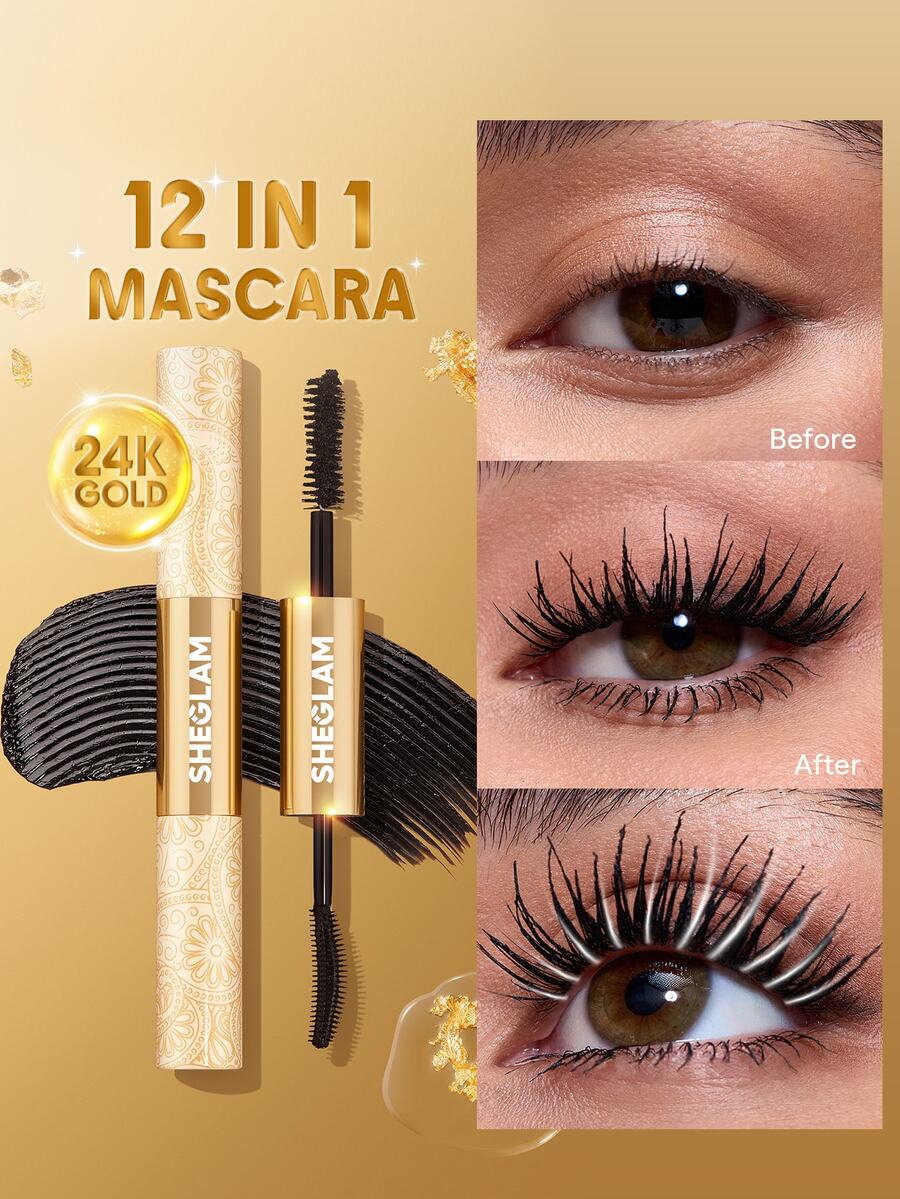 SHEGLAM All-In-One 24K Maskara Multi-Efek Merek Kecantikan Kosmetik Makeup Untuk Wanita Dan Anak Perempuan - Hitam - View 1