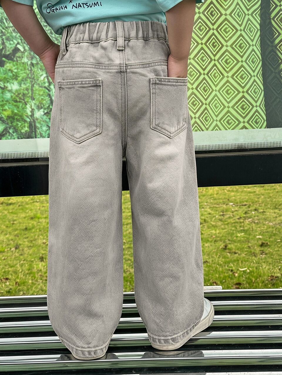 Casual Straight Leg Loose Fit Washed Distressed Long Pants Autumn/Winter Young Boys Jeans