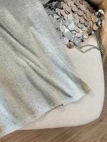 Resyla 女款休閒街頭風圖案夏季度假虎紋花卉刺繡仿珍珠裝飾寬鬆版型T恤 週末日常穿搭 灰色 - 淺灰色 - 查看 4