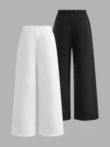 2PCS Tween Girls Sweatpants - Multicolor - View 2