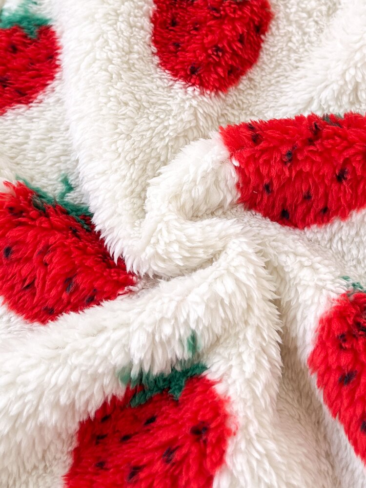 SHEIN Playful Pals Baby Girls Jackets - Red and White - View 6