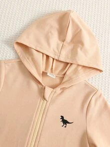 SHEIN 3 piezas Paquete múltiple de monos de dinosaurio para bebé niño otoño invierno, Paquete múltiple de monos básicos para bebé - Multicolor - Ver 5
