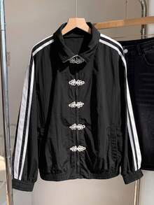 Comfortcana Women's Colorblock Casual Versatile Daily Wear Long Sleeve Jacket - Black - View 6