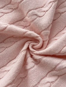 Elamini Fuzzy Trim Zip Up Hooded Coat - Pink - View 9