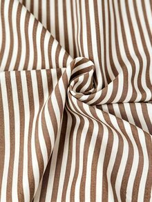 EMERY ROSE Women's Summer Swimwear Mature Striped Single-Breasted Sleeveless Shirt Cover-Up, Suitable For Summer Beach Vacation - Khaki - View 8