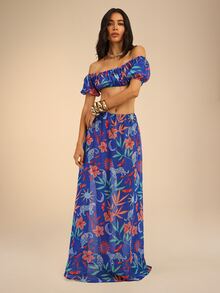 Dancing Leopard Multicolour Co Ord Set, Co Ord Set Women, Summer Outfits For Women, Holiday Outfits, Date Night Outfit, Festival Outfit, Vacation Outfits Women - Multicolor - View 3