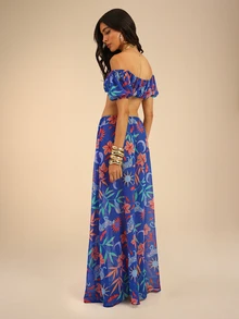 Dancing Leopard Multicolour Co Ord Set, Co Ord Set Women, Summer Outfits For Women, Holiday Outfits, Date Night Outfit, Festival Outfit, Vacation Outfits Women - Multicolor - View 2