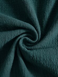 SHEIN Clasi Women's Dark Green Tie-Front Bow Blouse And Loose Straight-Leg Pants 2 Pieces Set - Green - View 5