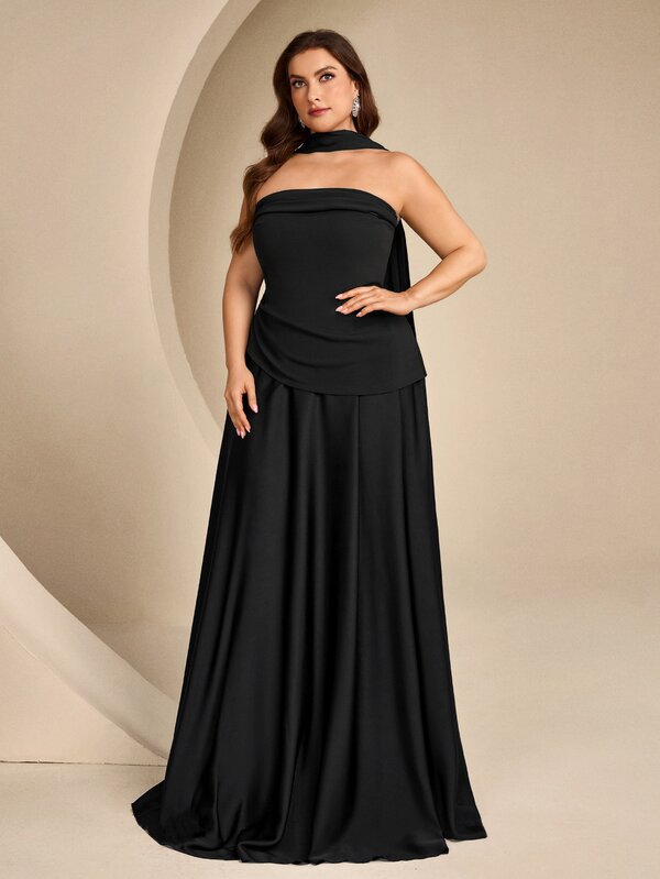 Modelyn Coutiva Women's Elegant Off-Shoulder Solid Color Formal Dress, Off-Shoulder Formal Dress, Light Yellow Dress, Yellow Women's Evening Gown, Pale Yellow Dress, Burgundy Bridesmaid Dress, Valentine's Day Dress, Elegant Dress, Plus Size Dress, Graduation Ceremony, School Opening, Music Festival, Birthday Party, Wedding, Afternoon Tea Party, Ball