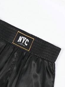 Manfinity Campus Court Men's Boxing Minimalist Muay Thai Martial Arts Shorts, Best Choice For Summer Kickboxing - Black - View 6