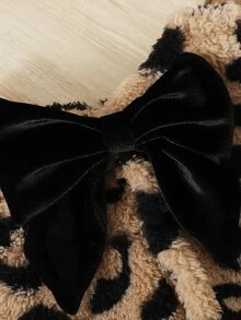 SHEIN 女嬰豹紋雙面刷毛舒適百搭休閒夾克 - 彩色 - 查看 4