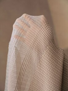 Anewsta 女款時尚復古羅紋針織上衣，百搭款 - 杏色 - 查看 8