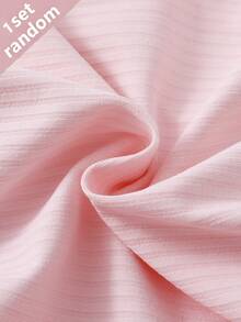 SHEIN Vintaside Kids 新生兒嬰兒 1件卡通圖案連身衣 + 1件褲子 + 1件帽子 - 彩色 - 查看 7