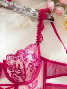 SHEIN 女士內衣套裝 - 玫紅色 - 查看 7