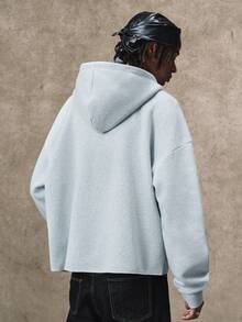 PAVTROS Men's Autumn/Winter Casual Hooded Sweatshirt With Frog Buttons - Grey - View 2
