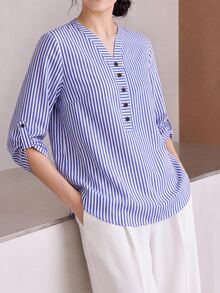 Rusticease 秋季上衣 万圣节女装 秋季女装 秋季女装 衬衫 秋季女式衬衫 女式上衣 秋季服装 外出上衣 女式衬衫 - 藍白色 - 查看 6