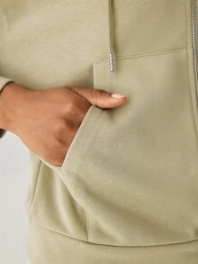 YARNWELL بلوزة رياضية كاجوال متعددة الاستخدامات بلون موحد للنساء - اخضر زيتون - مشاهدة 7